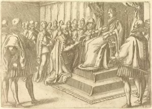 Austria Margaret Of Collection: Reception of the Envoy of Poland, 1612. Creator: Jacques Callot