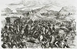 Troops Prints: Reception of Ferdinand VII on the River Fluvia on his return from France