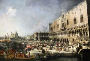 Ambassador Prints: Reception of the French Ambassador in Venice, 1726-1727. Artist: Canaletto