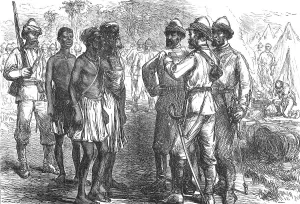 Ashanti Campaign Gallery: Reception of King Koffees Ambassadors in the English Camp, c1880