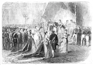 New Year Prints: Reception of Ladies at the Tuileries on New-Year's Day, 1870. Creator: Unknown