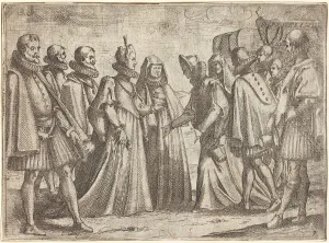 Reception at Mantua [recto], 1612. Creator: Jacques Callot