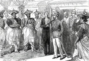 East Meets West Prints: Reception of the Prince at Kandy, Ceylon, 1876. Creator: Unknown