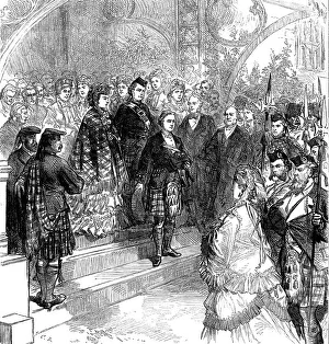 Welcoming Party Prints: Reception of Princess Louise at Inverary Castle, 1871. Creator: Unknown
