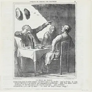 Un recit de chasse, 1864. Creator: Honore Daumier