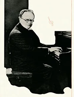 Piano Stool Prints: Recital by Mark Hambourg Whatever The Hallmark Of Genius May Be