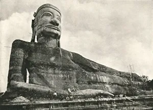 Rowe And Co Prints: Reclined Buddha, Wingaba, Rangoon, 1900. Creator: Unknown