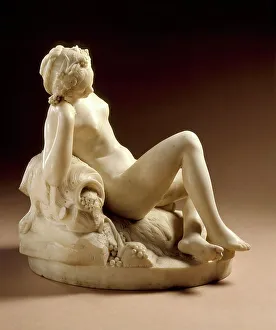 Bacchant Prints: Reclining Bacchante, 18th century. Creator: Jean-Pierre-Antoine Tassaert