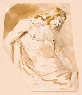 A reclining Christ, 1701/1800. Creator: Unknown