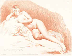 Louis Lagrenée Prints: Reclining Female Nude, 1771. Creator: Louis Marin Bonnet