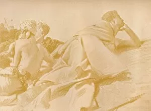 Saul Gallery: Reclining Figures (David in Sauls Camp), c1905. Artist: John Singer Sargent