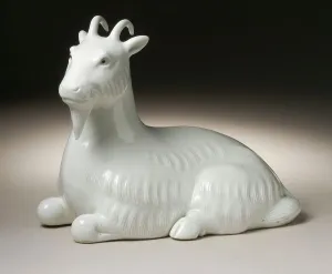 Hirado Ware Prints: Reclining Goat, 19th century. Creator: Unknown