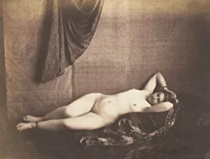 Model Gallery: [Reclining Nude], 1851-53. Creator: Julien Vallou de Villeneuve