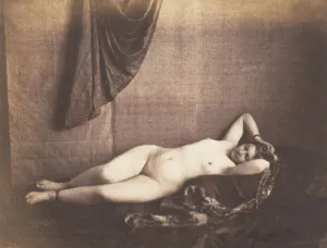 Reclining Prints: [Reclining Nude], 1851-53. Creator: Julien Vallou de Villeneuve