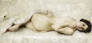Reclining nude. Creator: Serralunga, Luigi (1880-1940)