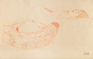 Gustav 1862 1918 Prints: Reclining Semi-Nude (Masturbating), 1912-1913. Artist: Klimt, Gustav (1862-1918)