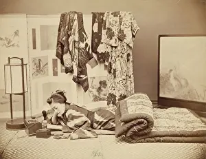 1885 Prints: Reclining Woman Reading, c1885. Creator: Unknown