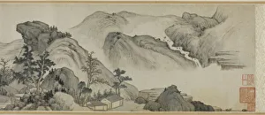 Handscroll Prints: Recluse Dwellings in the Autumn Mountains, China, Ming dynasty (1368-1644), 1621