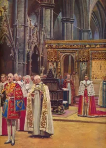 Assembly Prints: The Recognition: The King Stands Before the Assembly, presented by the Archbishop, 1937