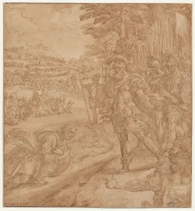 Marten De Vos The Elder Prints: The Reconciliation of Jacob and Esau, 1581. Creator: Martin de Vos