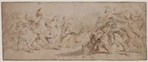Antwerp School Prints: Reconciliation of the Romans and the Sabines