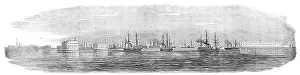 Battleships Prints: Reconnoitring at Cronstadt, 1854. Creator: Unknown
