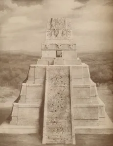 Maya Prints: Reconstructed Model of a Magnificent Maya Temple Pyramid at Tikal, c1935
