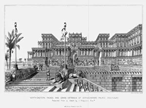 Reconstruction of the north-eastern facade of Sennacheribs palace (Kouyunjik), Assyrian, 1853