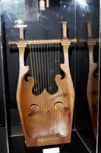Display Case Gallery: Reconstruction of a Roman lyre, c20th century