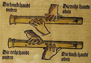 Recorder Duo (from Musica getutscht by Sebastianus Virdung), 1511. Artist: Virdung, Sebastian (1465-?)