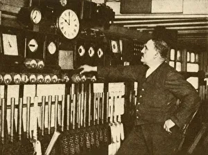 Lner Prints: Recording Daily Time Signal at Liverpool Street Station