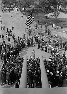 Training Ship Prints: Recruits on U.S.S. Recruit, 1917. Creator: Bain News Service