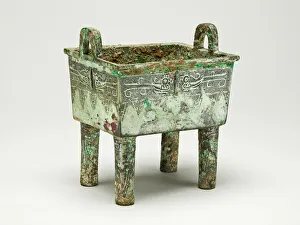 Rectangular Cauldron, Shang dynasty ( about 1600-1046 BC ), 12th / 11th century