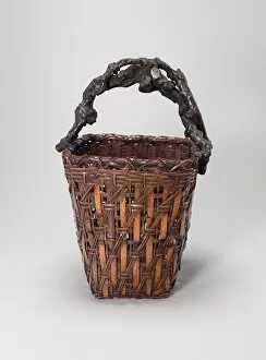 Basketry Gallery: Rectangular Flower Basket, c. 1900. Creator: Unknown