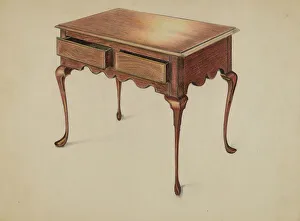 Rectangular Prints: Rectangular Table, c. 1939. Creator: Ruth Bialostosky