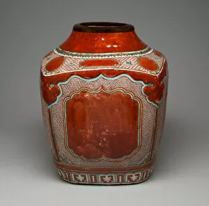 Glazed Pottery Gallery: Rectangular Vessel with Truncated Neck, Ming dynasty (1368-1644), 16th century