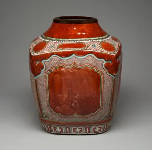 Gilding Collection: Rectangular Vessel with Truncated Neck, Ming dynasty (1368-1644), 16th century