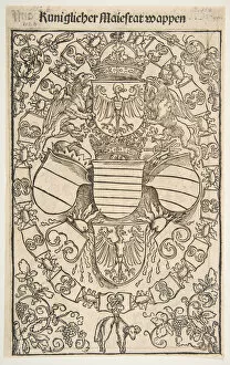 Durer Gallery: Recto: Coat of Arms of Maximilian I as King of the Romans; verso