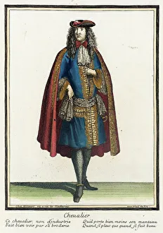 Recueil des modes de la cour de France, Cheualier, Bound 1703-1704. Creator: Henri Bonnart