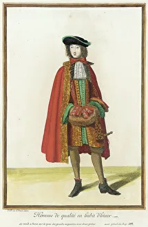 Recueil des modes de la cour de France, Homme de Qualité en Habit d'Hiuer, 1683. Creator: Jean de Dieu