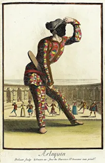 Recueil des modes de la cour de France, Arlequin, Bound 1703-1704. Creators: Jean Doliver, Jacques Le Pautre