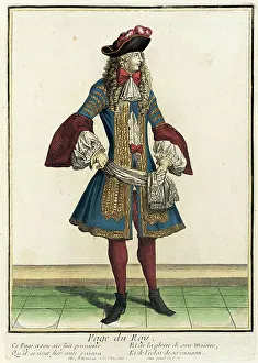 Servant Prints: Recueil des modes de la cour de France, Page du Roy, 1675. Creator: Nicolas Bonnart
