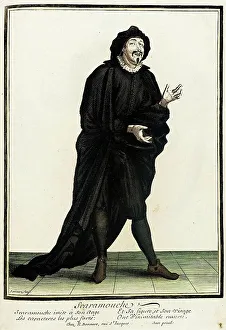 Recueil des modes de la cour de France, Scaramouche, between c1678 and c1693. Creator: Nicolas Bonnart