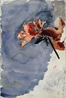 Images Dated 5th June 2013: Red Azalea, 1886-1887. Artist: Vrubel, Mikhail Alexandrovich (1856-1910)