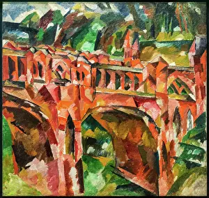 The Red Bridge of Tsaritsyno, c1918. Creator: Lentulov, Aristarkh Vasilyevich (1882-1943)