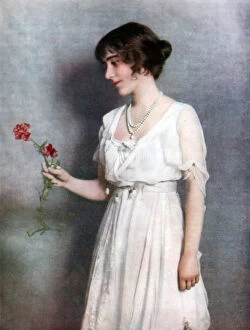 Queen Elizabeth Collection: The Red Carnation, Lady Elizabeth Bowes-Lyon, 1923