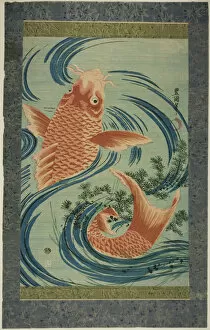Scales Gallery: The Red Carp, c. 1804 / 18. Creator: Utagawa Toyokuni I