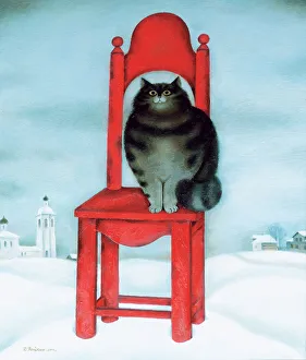Jolly Prints: Red chair, 1995. Artist: Khaikin, David