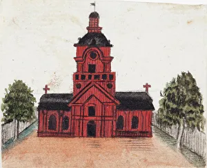 The Red Church, 1830-1835. Creator: Ferdinand von Wright