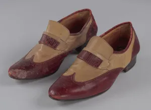 Red and cream loafers designed by Pierre Cardin and worn by Fats Domino Red and cream loafers designed by Pierre Cardin and worn by Fats Domino